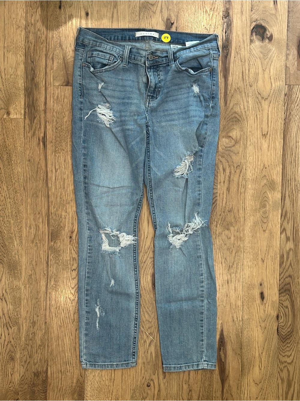 eunina light blue ripped skinny jeans